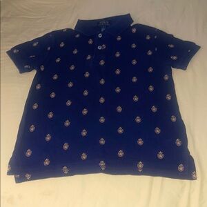 Polo by Ralph Lauren Blue Pineapple Print Polo Shirt Sz 7